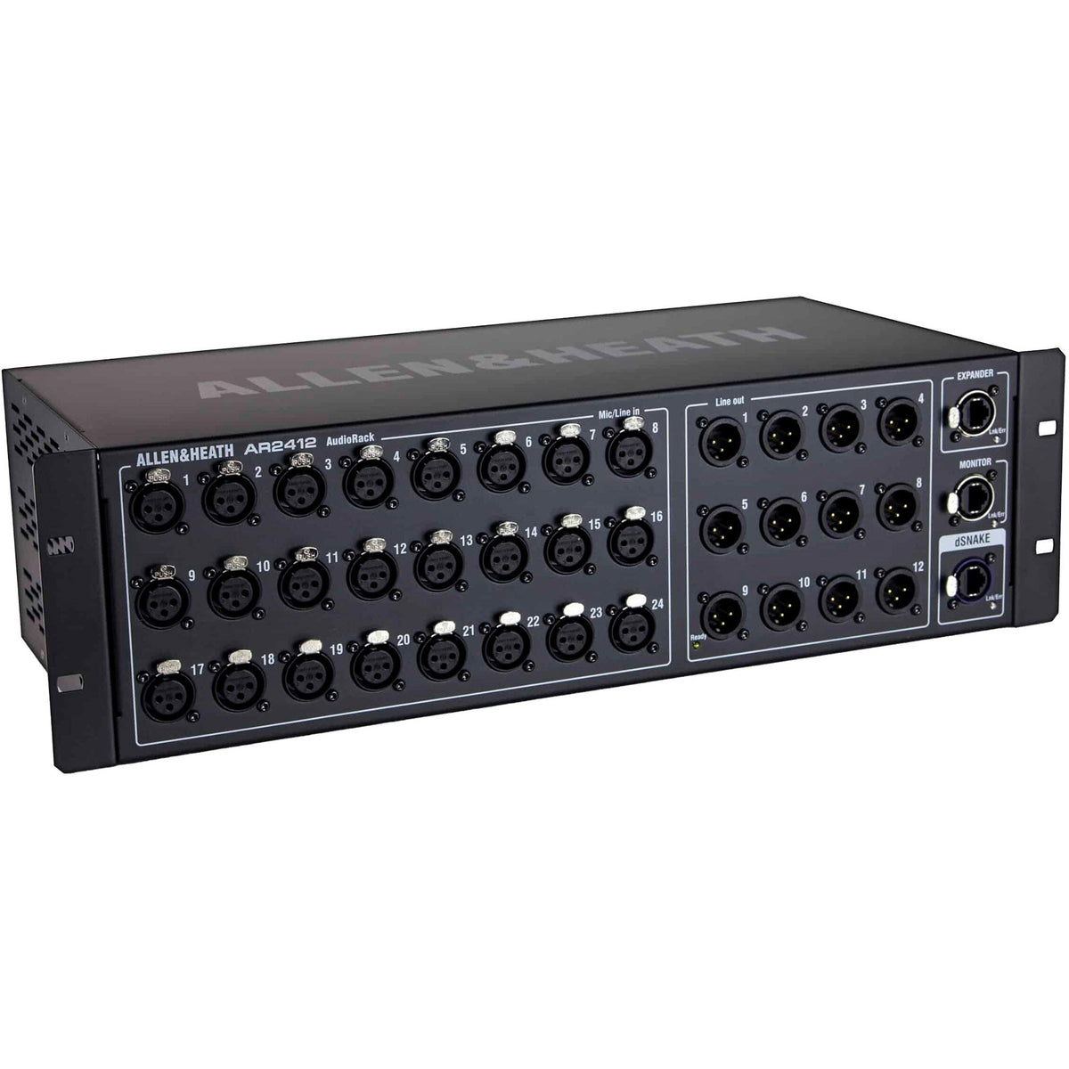 Allen & Heath AR2412 AudioRack Expander with 24 Mic Line Preamps - front view