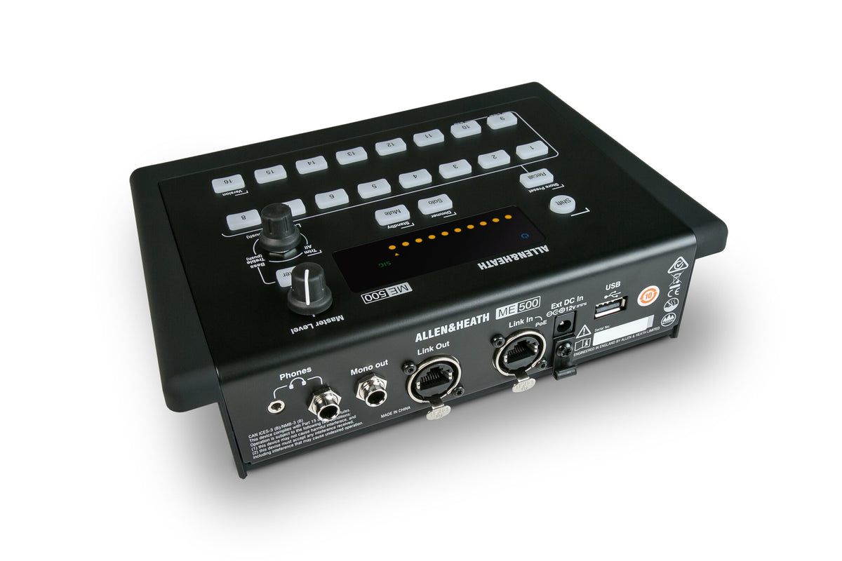 Allen & Heath ME-500 16 Channel Personal Monitor Mixer with Walk Up - product view 4