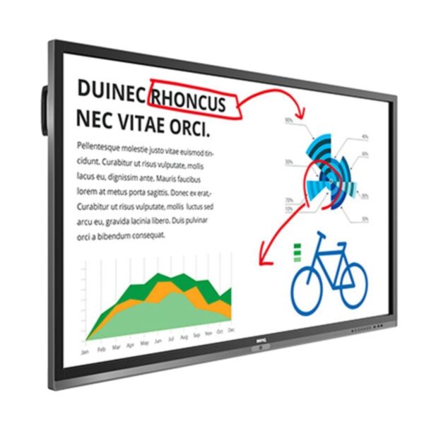 BenQ RP703: 70 Inch Full HD Interactive Flat Panel (Board Pro) - angled view (3 of 3)