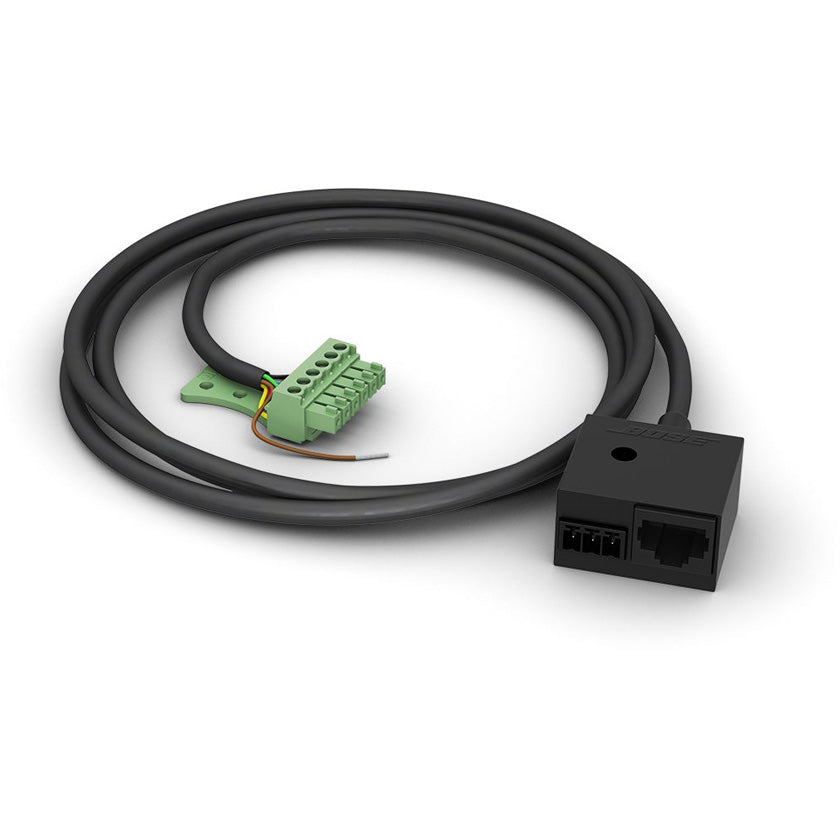Bose ControlSpace EX Endpoint Microphone Extension Cable Black cable - front view