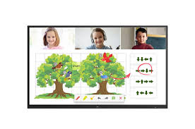 LG 75TR3PJ: CreateBoard 75 Inch UHD IR-Type Touch Interactive Whiteboard - front view with on-screen content