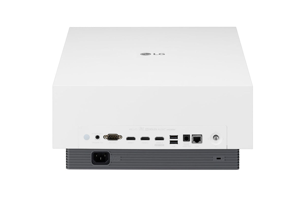 LG AU810PW: AU810P CineBeam 4K UHD Dual Laser Home Theater Projector - rear view