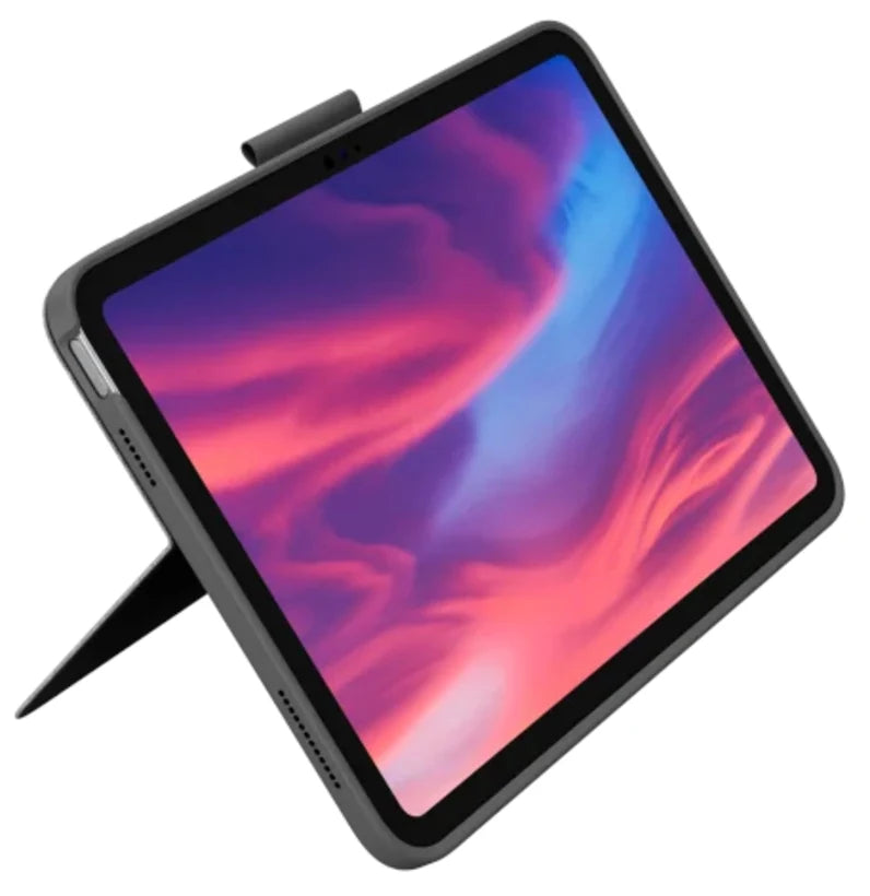 Logitech Combo Touch for iPad 10th Gen (Arabic/English, Oxford Grey) - angled view