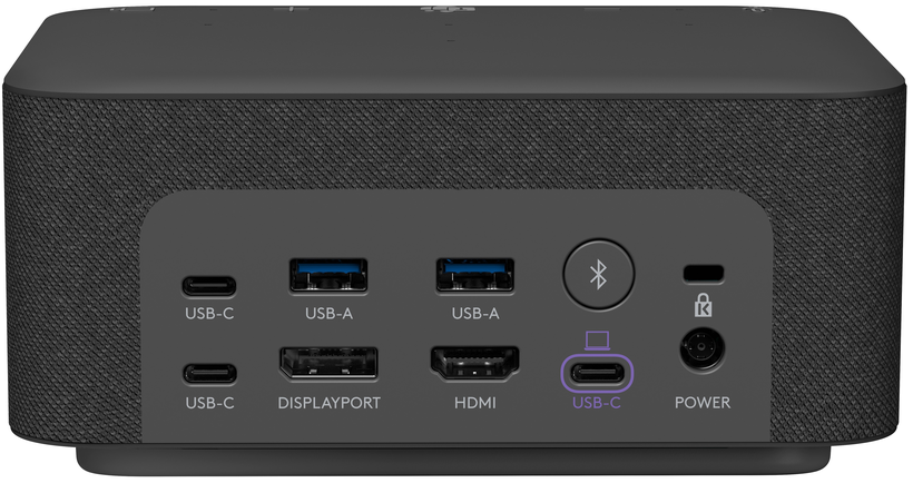 Logitech Logi Dock UC: All-in-One USB-C Docking Station with Speakerphone - rear view (2 of 2)
