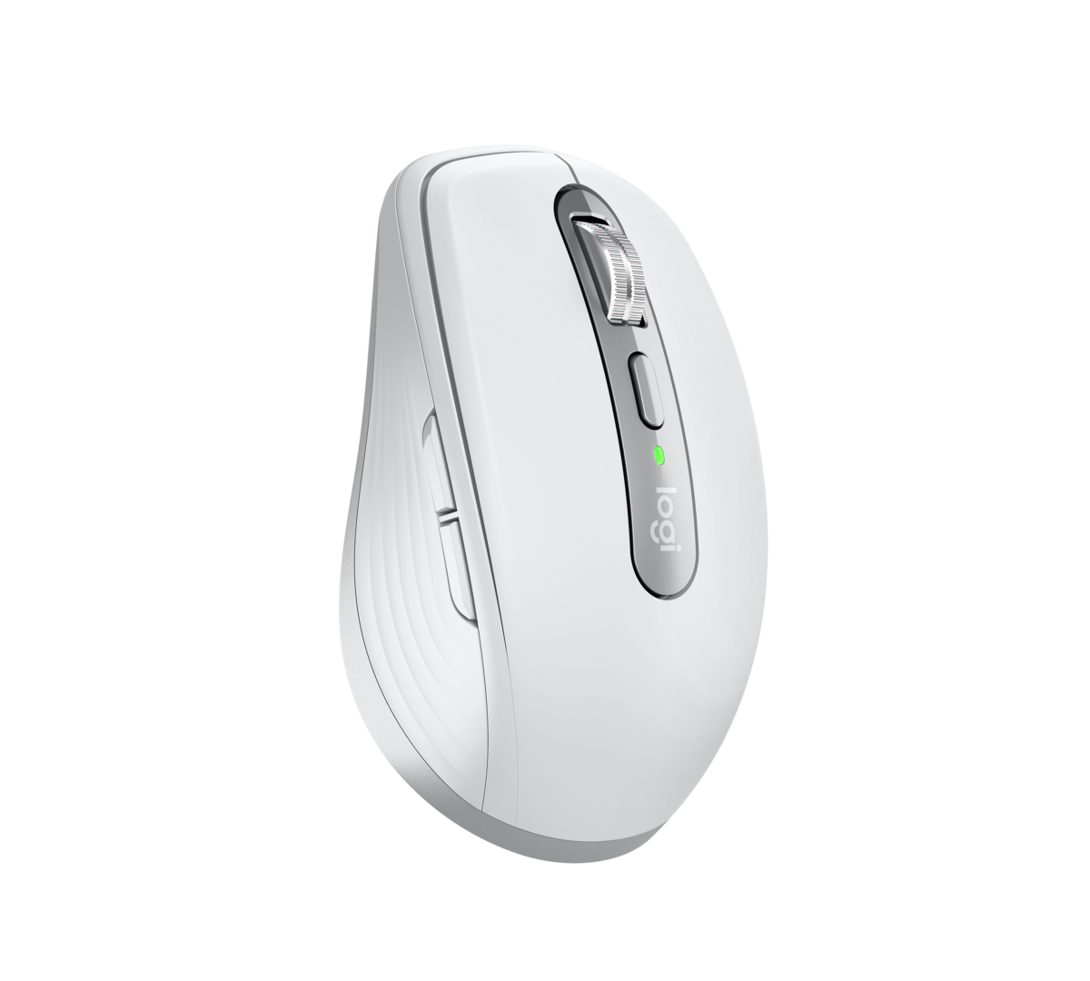 Logitech MX Anywhere 3: Compact Performance Wireless Mouse - front view in off-white