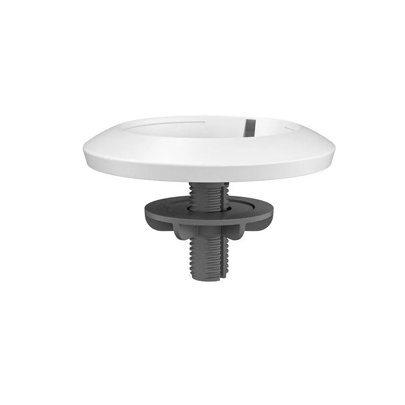 Logitech Rally Mic Pod Table Mount: Grommet Mount for Rally Mic Pods - front view in off-white