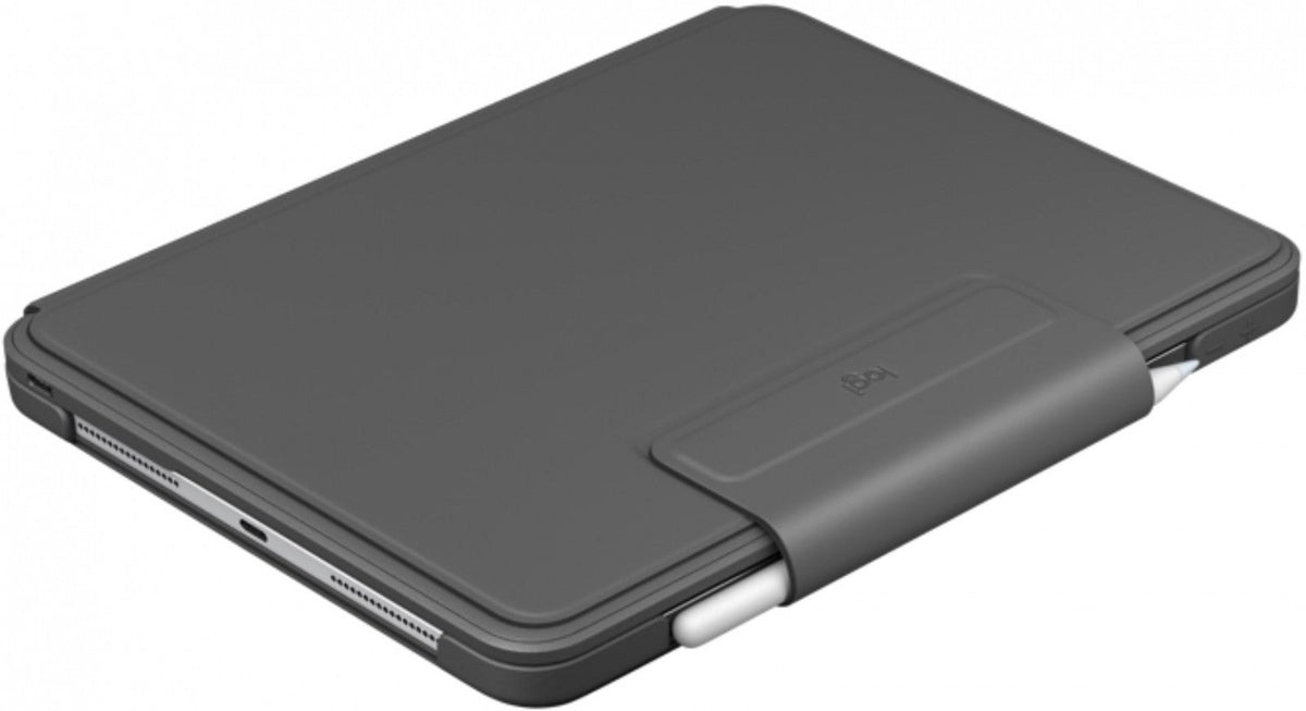 Logitech Slim Folio Pro: Backlit Keyboard Case for iPad Pro 12.9 Inch - rear view