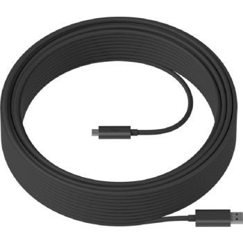 Logitech Strong USB 3.1 Cable 45M: Active Optical USB Extension for Video Conferencing - front view