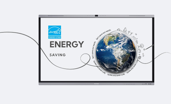 MaxHub U7540: U4 Series 75 Inch 4K Interactive Flat Panel - front view with feature graphic