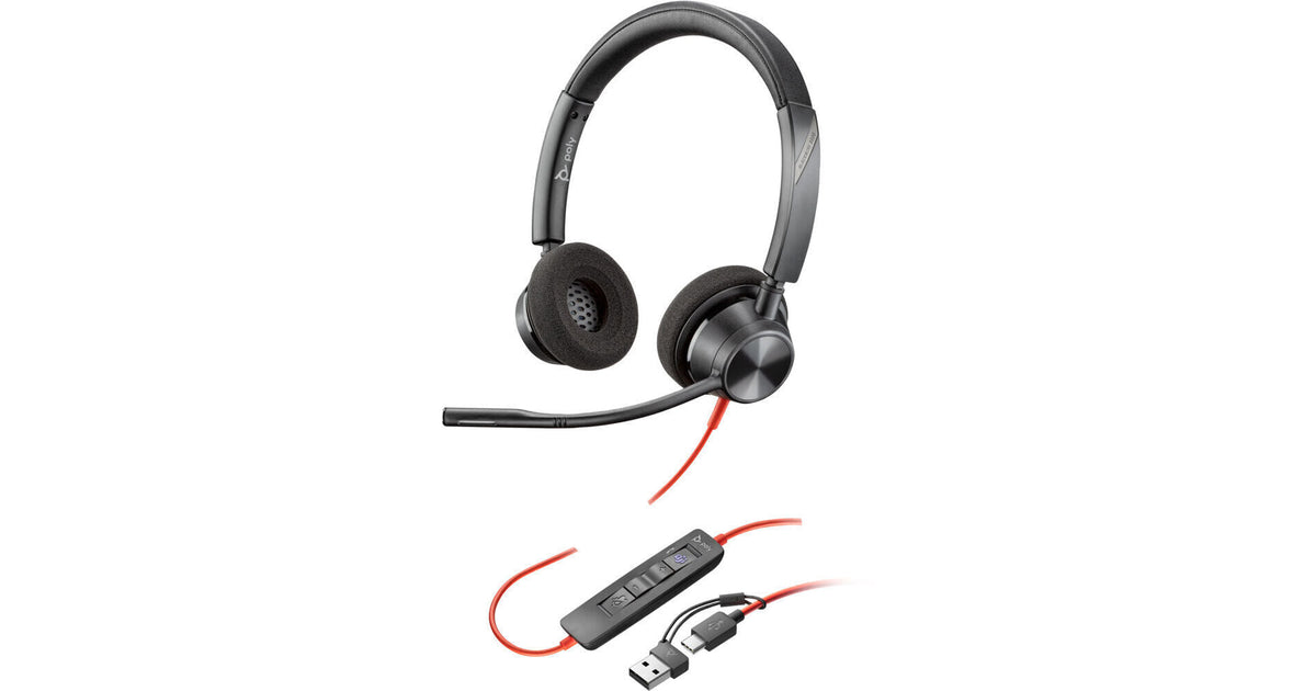 Poly Blackwire 3320: Wired Stereo USB-C/A Headset - front view