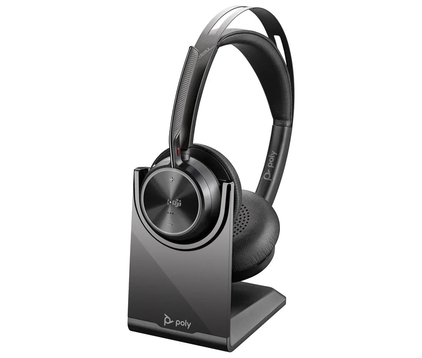 Poly Voyager Focus 2: Wireless Noise-Cancelling Headset (USB-C/A) - with accessories