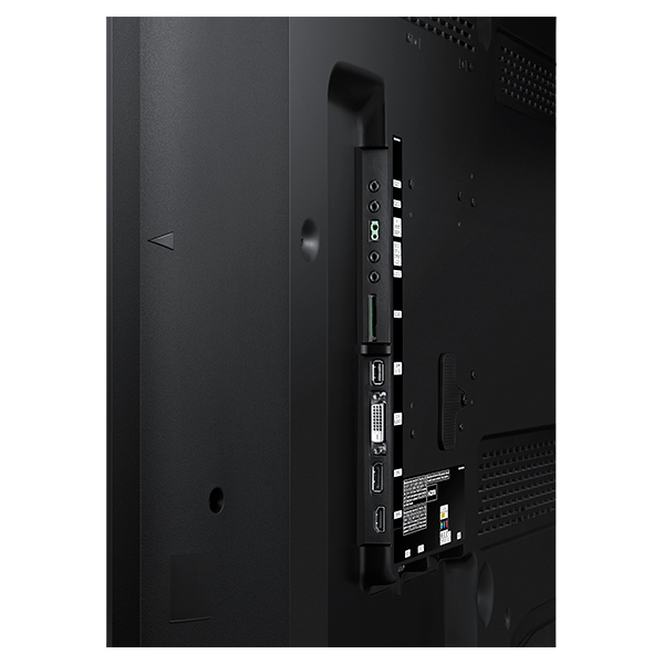 Samsung DM65E: 65 Inch Slim Direct-Lit LED Business Display - ports and connectivity close-up