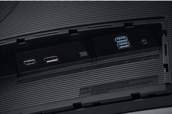 Samsung LC34H890WJM: 34 Inch CH890 Series WQHD Curved Monitor - ports and connectivity close-up