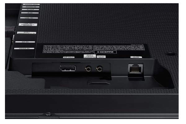 Samsung ML55E: 55 Inch Hybrid LED Mirror Signage Display - ports and connectivity close-up