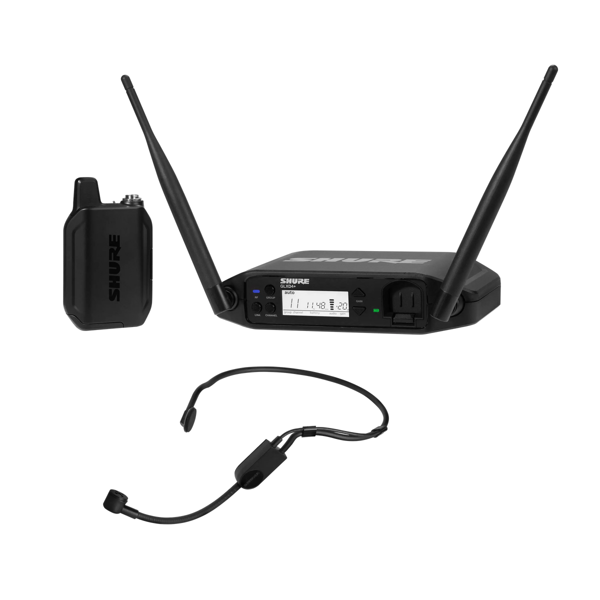 Shure GLXD14+/PGA31-Z3 GLX-D+ Headset System - front view