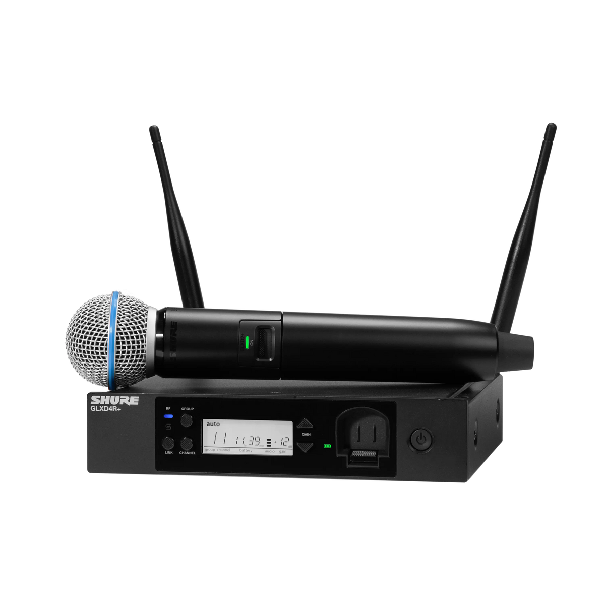 Shure GLXD24R+/B58-Z3 GLX-D+ Rack System - front view
