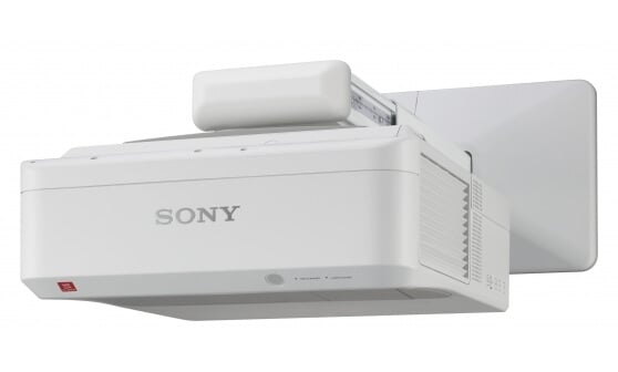 Sony VPL-SW536 ultra short throw projector - angled view