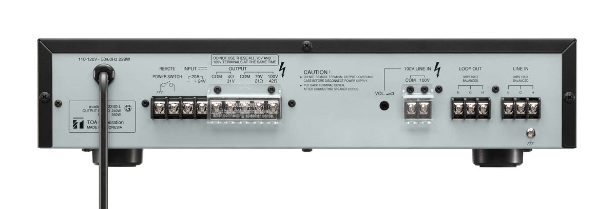 TOA P-2240 power amplifier - view 2