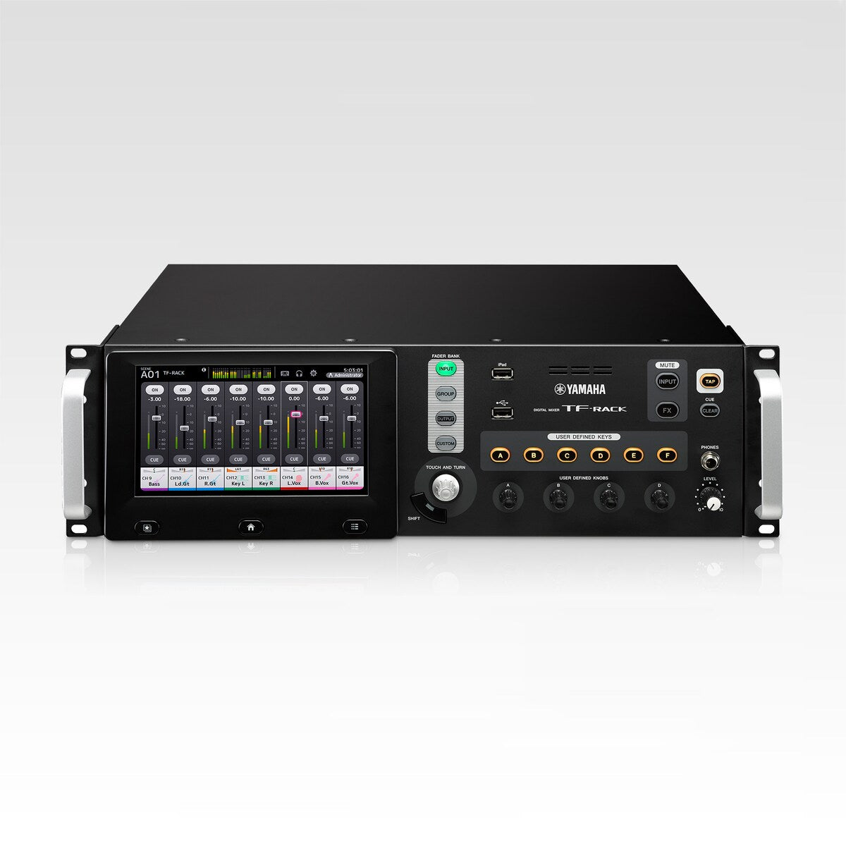 Yamaha TF-RACK 40-Input Rack-Mount Digital Mixer - front view