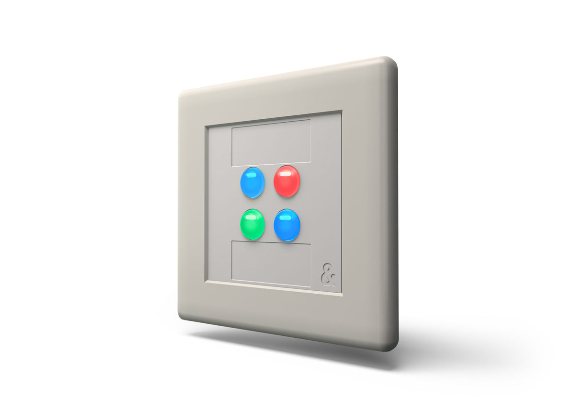 Allen & Heath AH-IP-4 White Four Button Wall Plate Remote Controller - product view 2