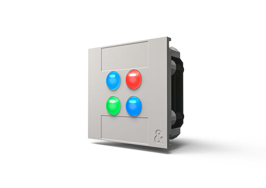 Allen & Heath AH-IP-4 White Four Button Wall Plate Remote Controller - front view