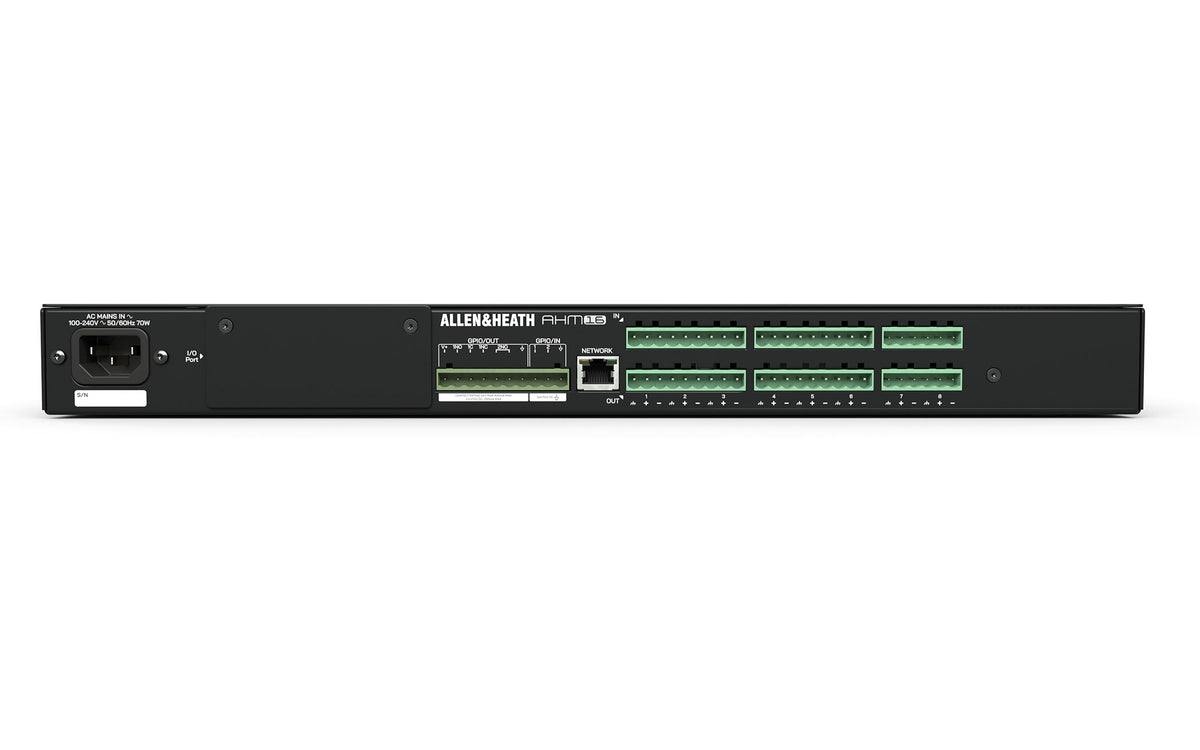 Allen & Heath AHM-16 16x16 Audio Matrix Processor for Single Room - product view 2