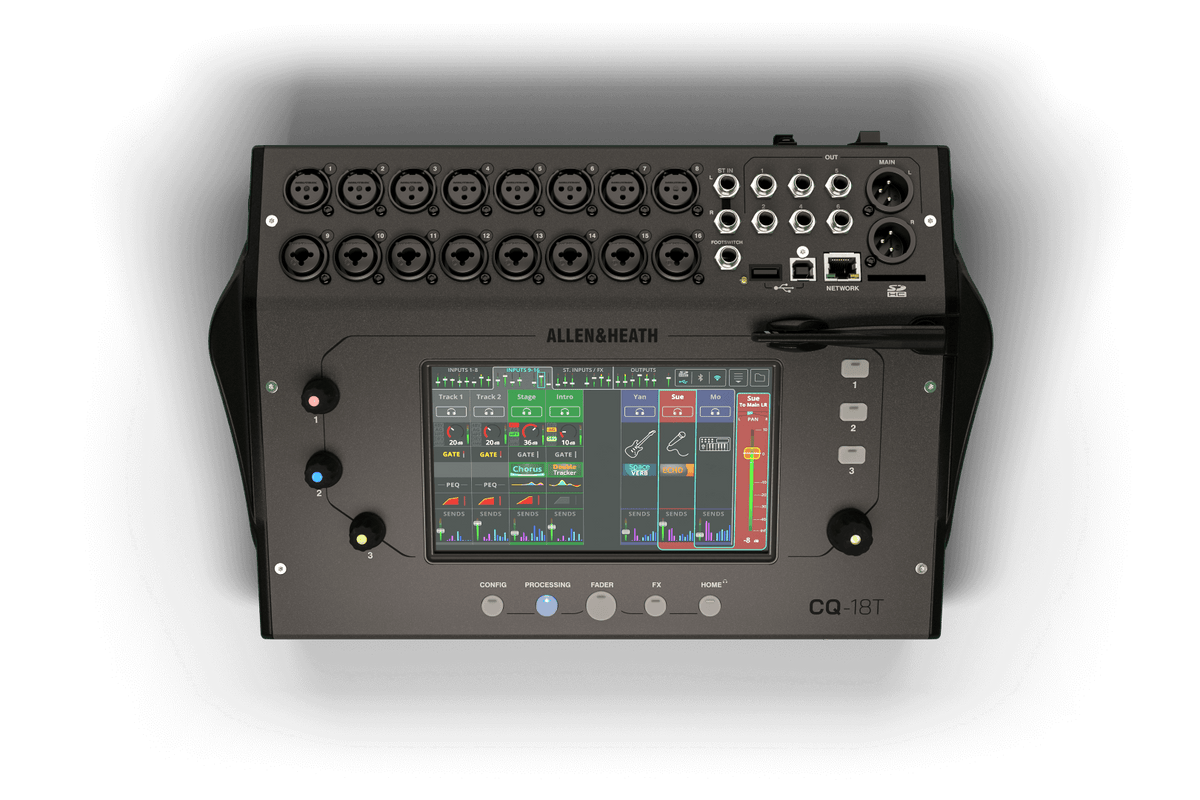 Allen & Heath CQ-18T 96kHz Compact Digital Mixer - front view