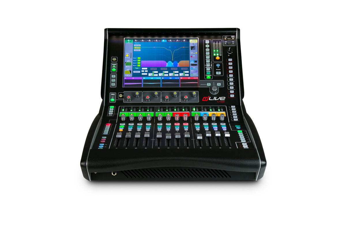Allen & Heath dLive C1500 Compact C Class MixRack Control Surface - front view