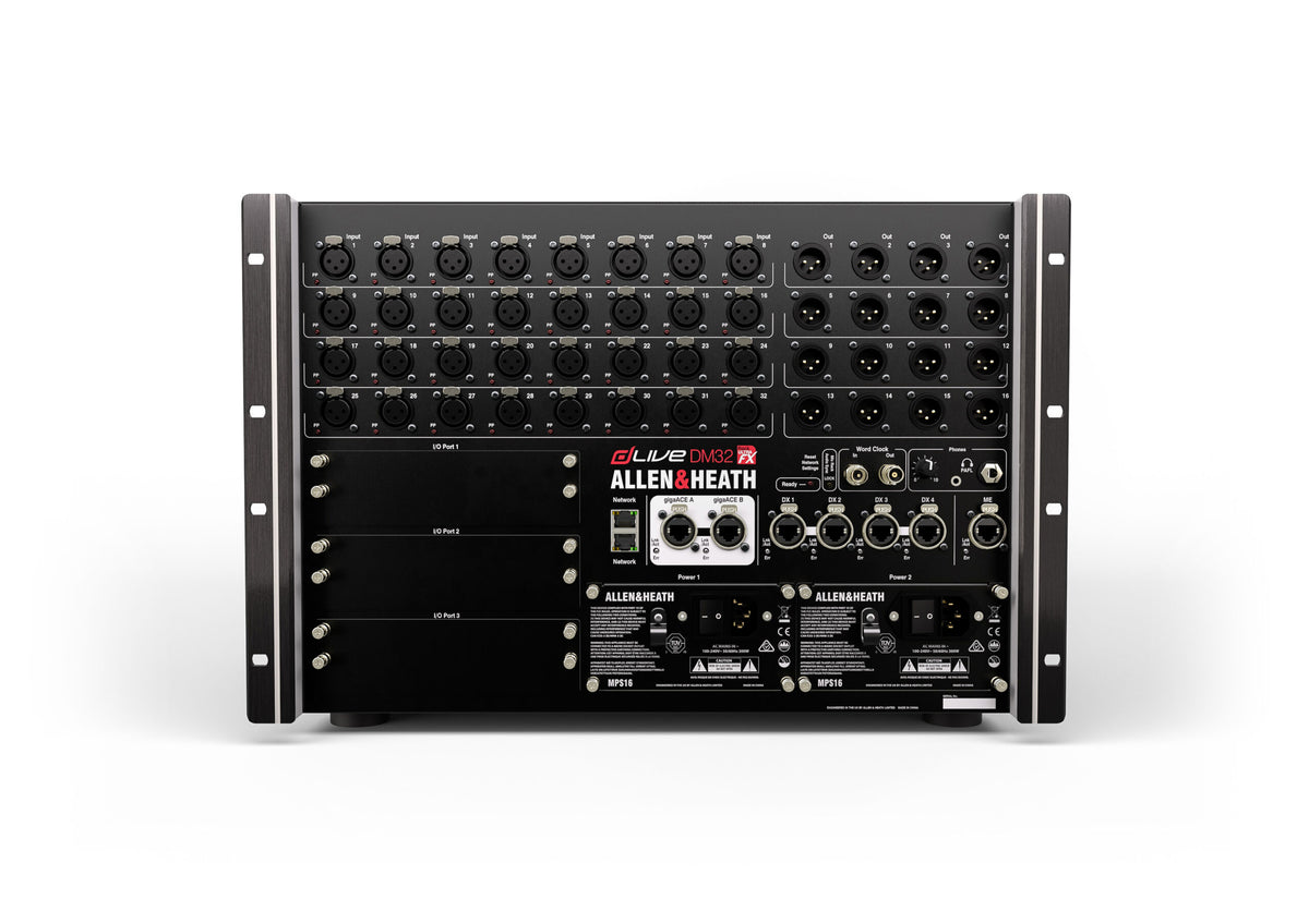 Allen & Heath dLive DM32 dLive S Class MixRack Stage Box - front view