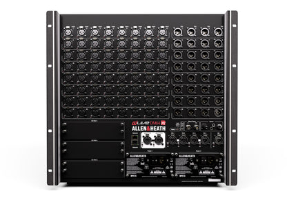 Allen & Heath dLive DM64 High Capacity 96 kHz XCVI MixRack - front view