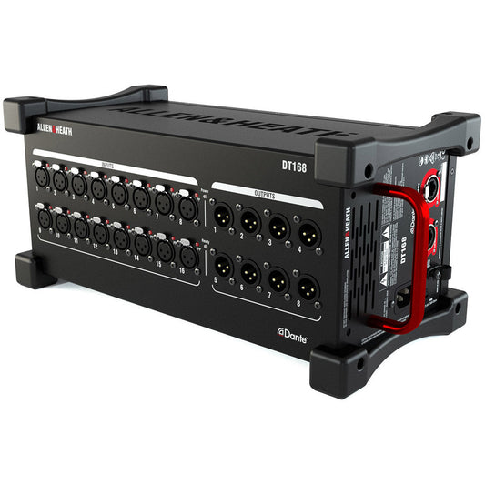 Allen & Heath DT168 Portable Dante Expander with 16 Mic Preamps - front view