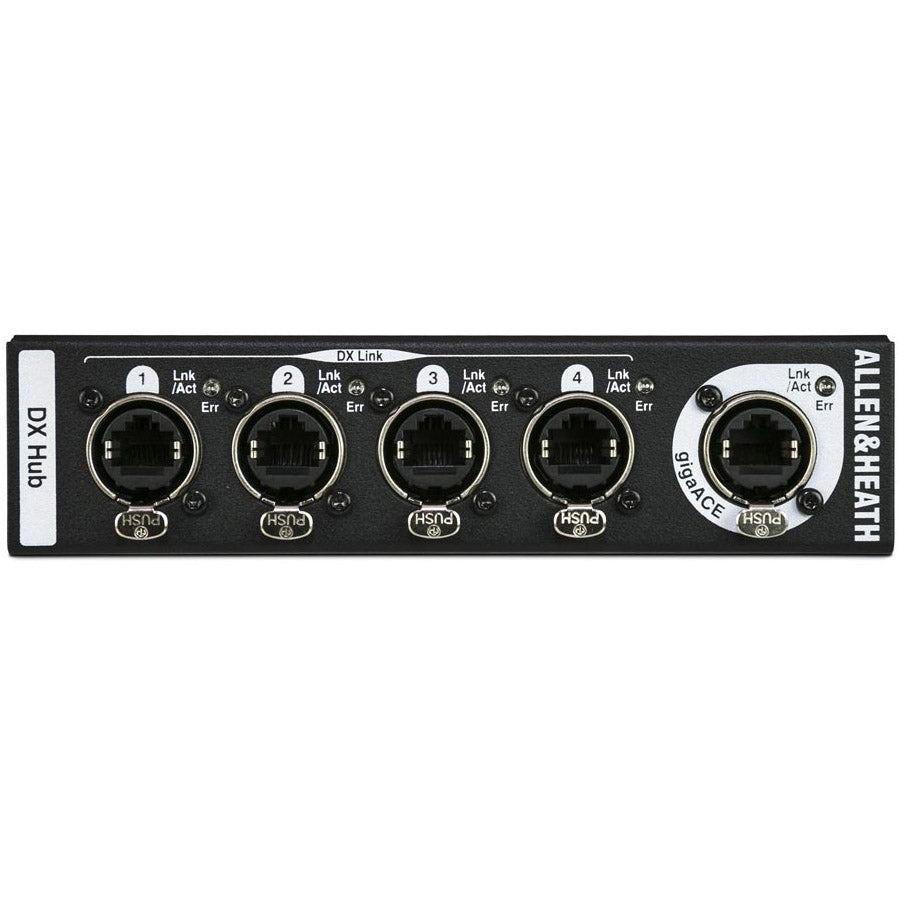 Allen & Heath DX Hub Remote Audio Networking Hub with 4 DX Link Ports - front view