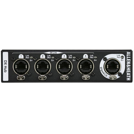 Allen & Heath DX Hub Remote Audio Networking Hub with 4 DX Link Ports - front view