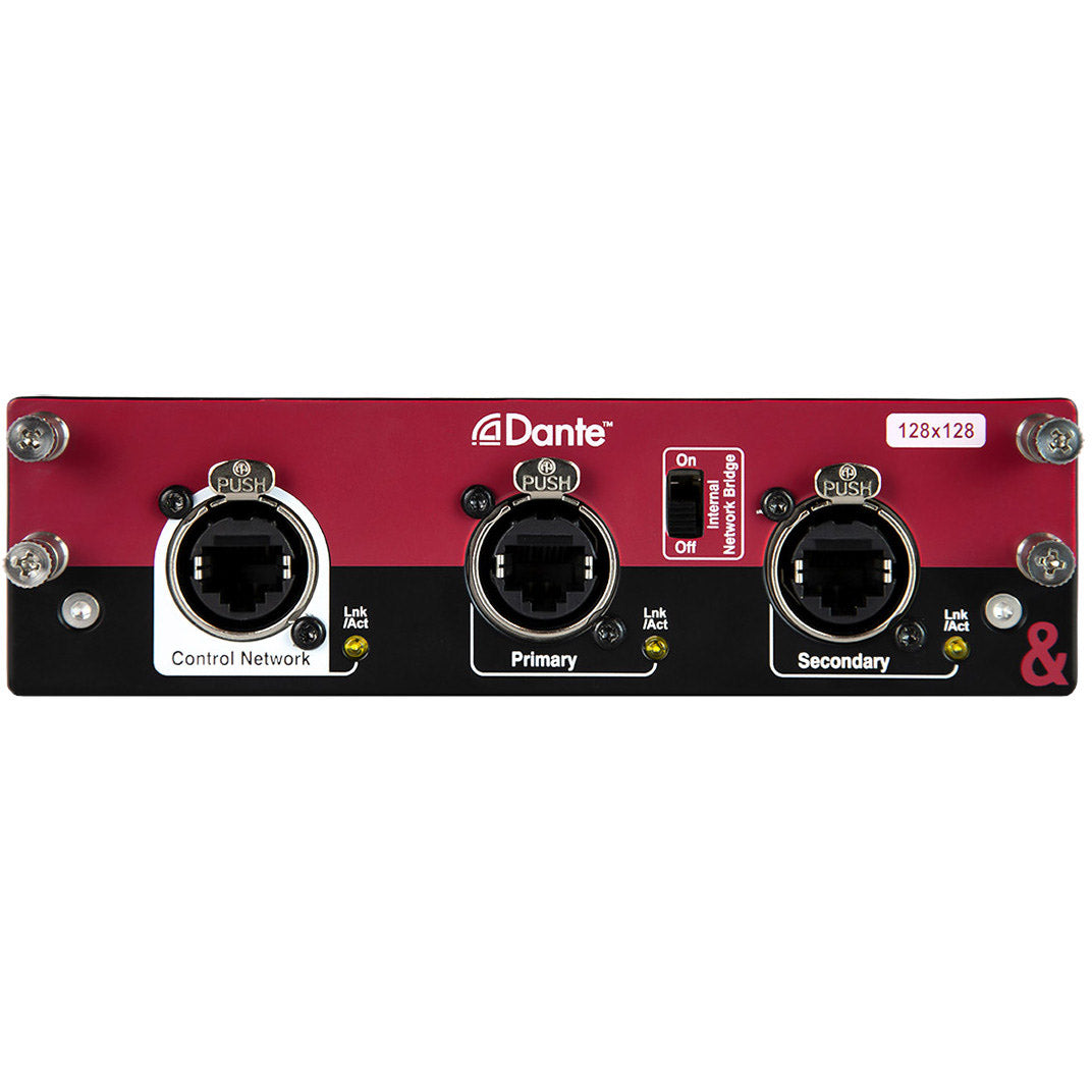 Allen & Heath M-DL-DANTE128-A 128x128 Dante Audio Networking Card - front view