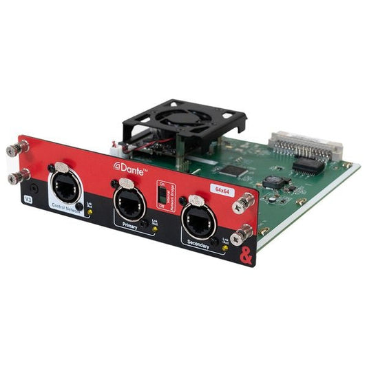 Allen & Heath M-DL-DANTE64-A 64x64 Dante Audio Networking Card at - front view