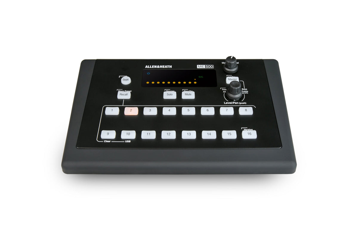 Allen & Heath ME-500 16 Channel Personal Monitor Mixer with Walk Up - front view