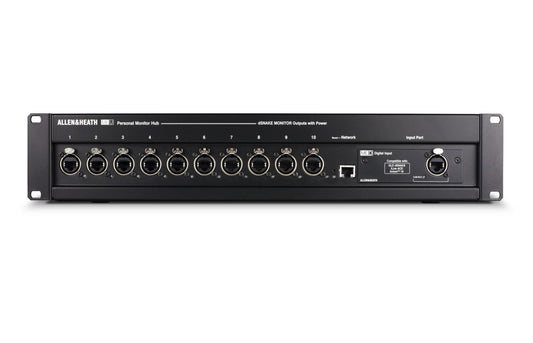 Allen & Heath ME-U Universal 10 Port PoE Monitor Hub for ME-1 - front view