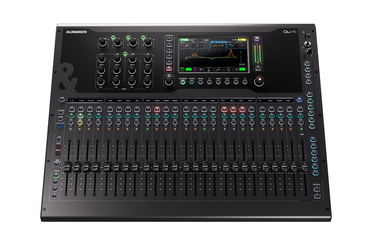 Allen & Heath Qu-6 compact digital mixer top view for live sound in India