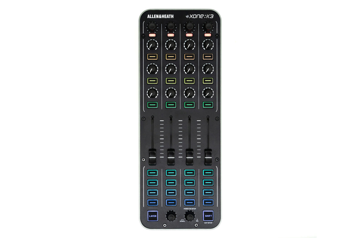 Allen & Heath Xone:K3 DJ MIDI Controller with 52 Controls, 3 Layers - front view