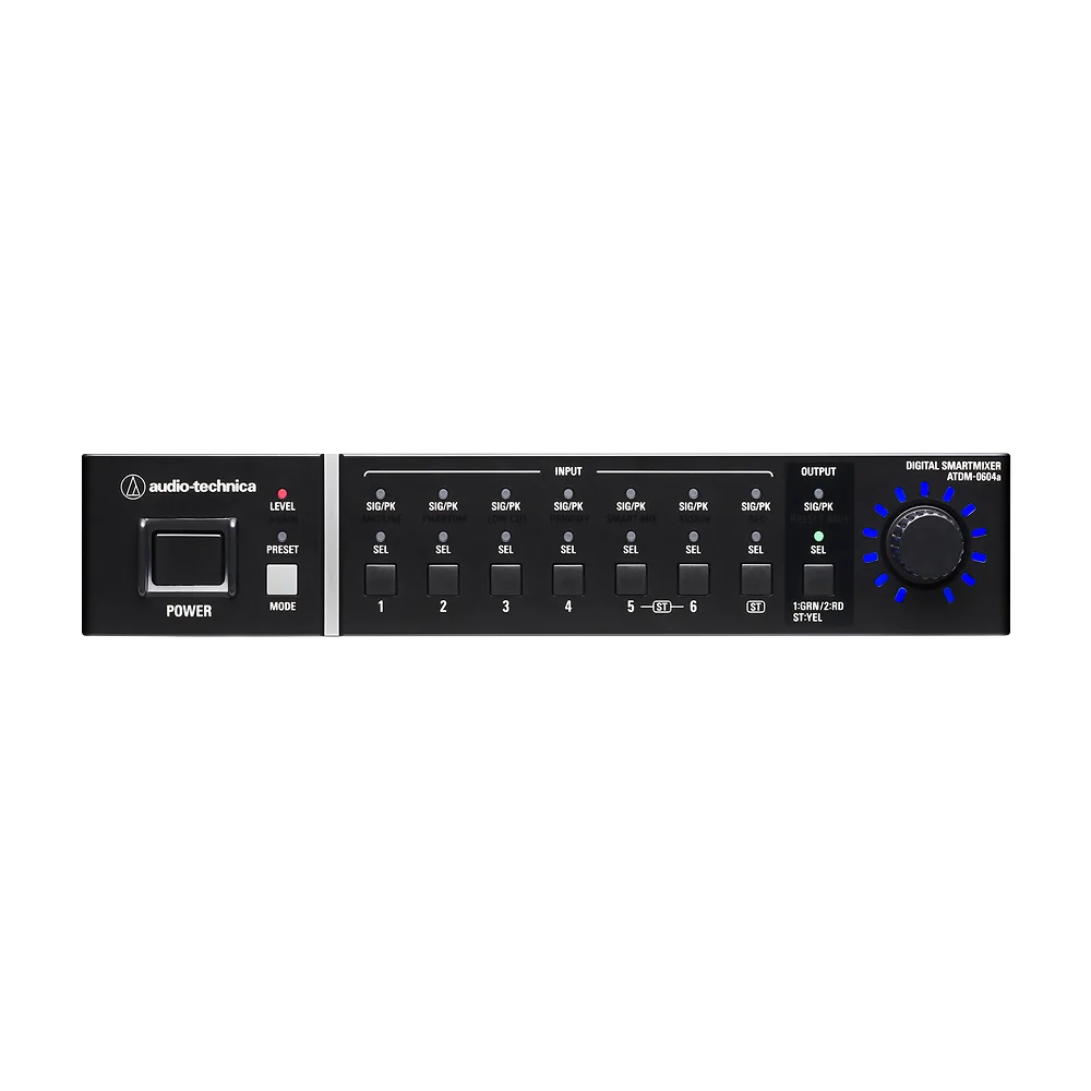 Audio-Technica ATDM-0604a 6-in/4-out Digital Smart Mixer DSP - front view
