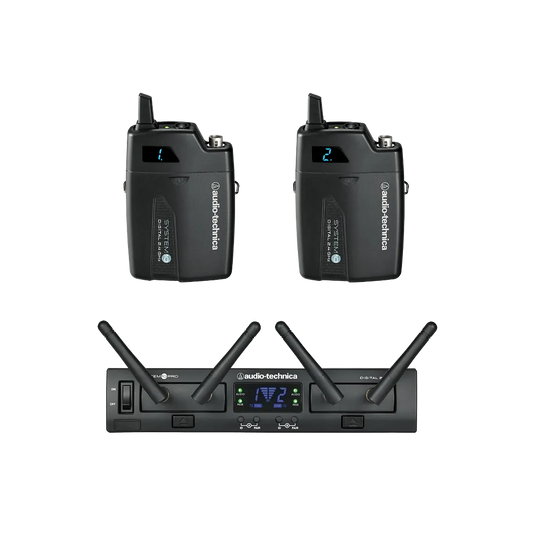 Audio-Technica ATW-1311 Dual-Channel Rack-Mount Body-Pack System - front view