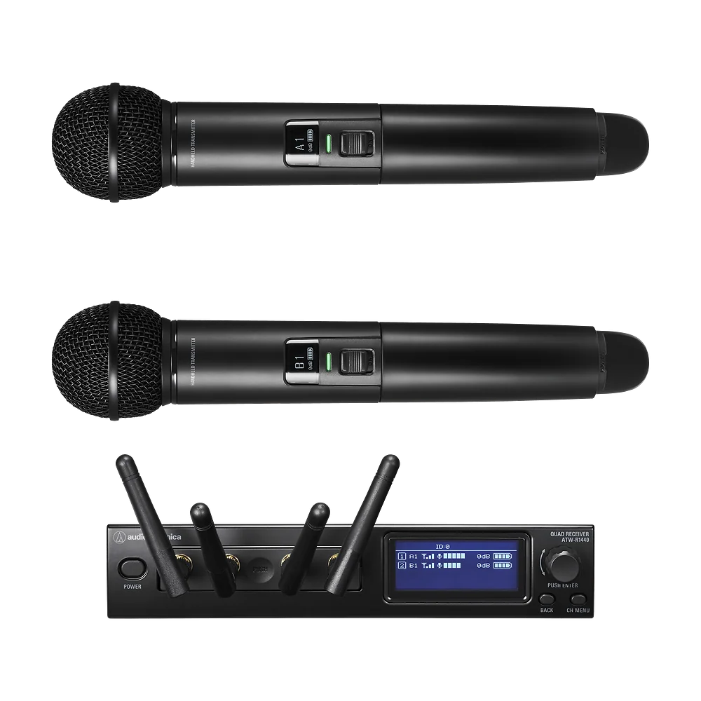 Audio-Technica ATW-1422 System 20 PRO Dual Handheld Microphone System - front view