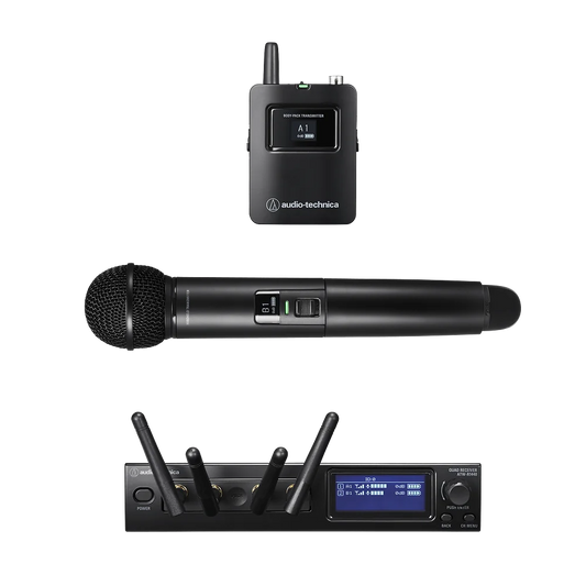 Audio-Technica ATW-1423 System 20 PRO Dual Handheld/Body-Pack System - front view