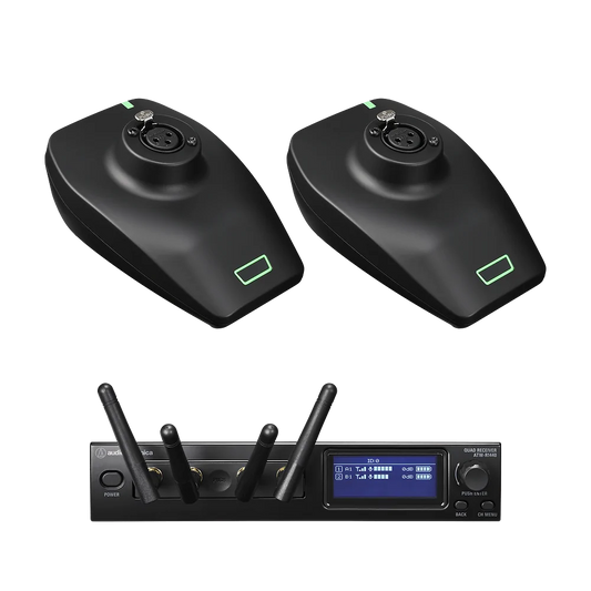 Audio-Technica ATW-1427 System 20 PRO Dual Desk Stand Transmitter - front view