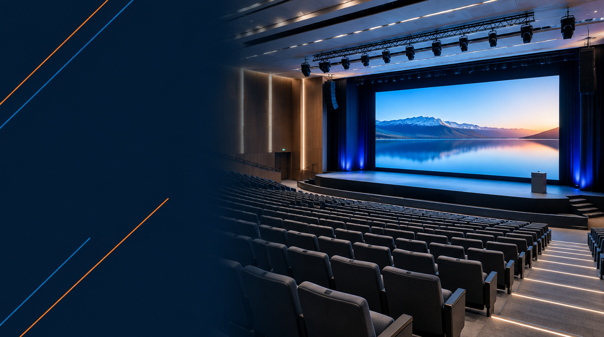 Event AV Solutions in India hero banner — Event AV for Corporate AV's professional AV integration services across India