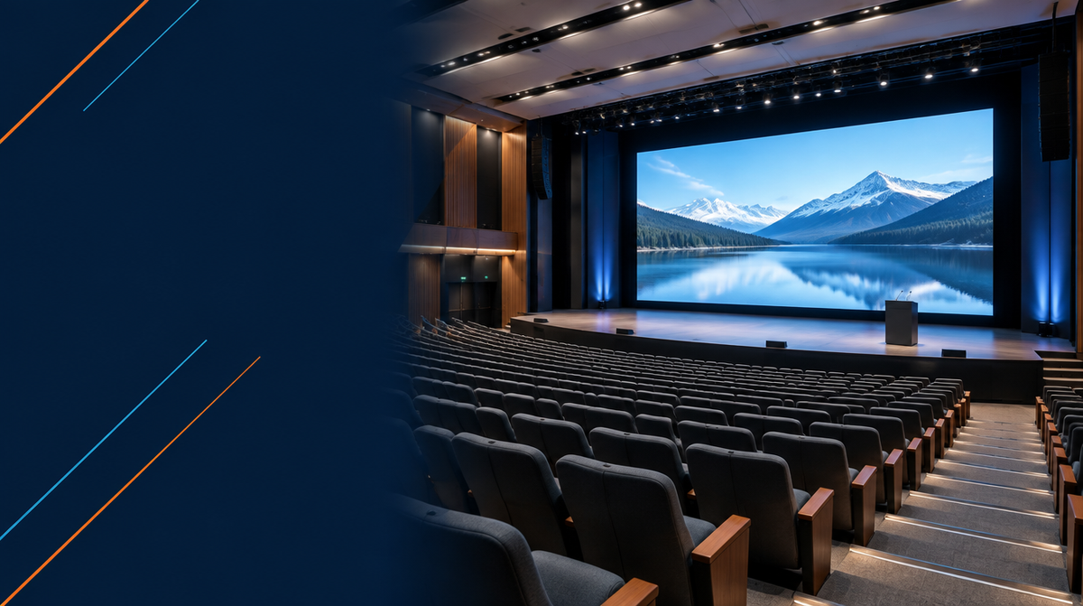 Auditorium AV Solutions in India hero banner — Auditorium AV for Corporate AV's professional AV integration services across India