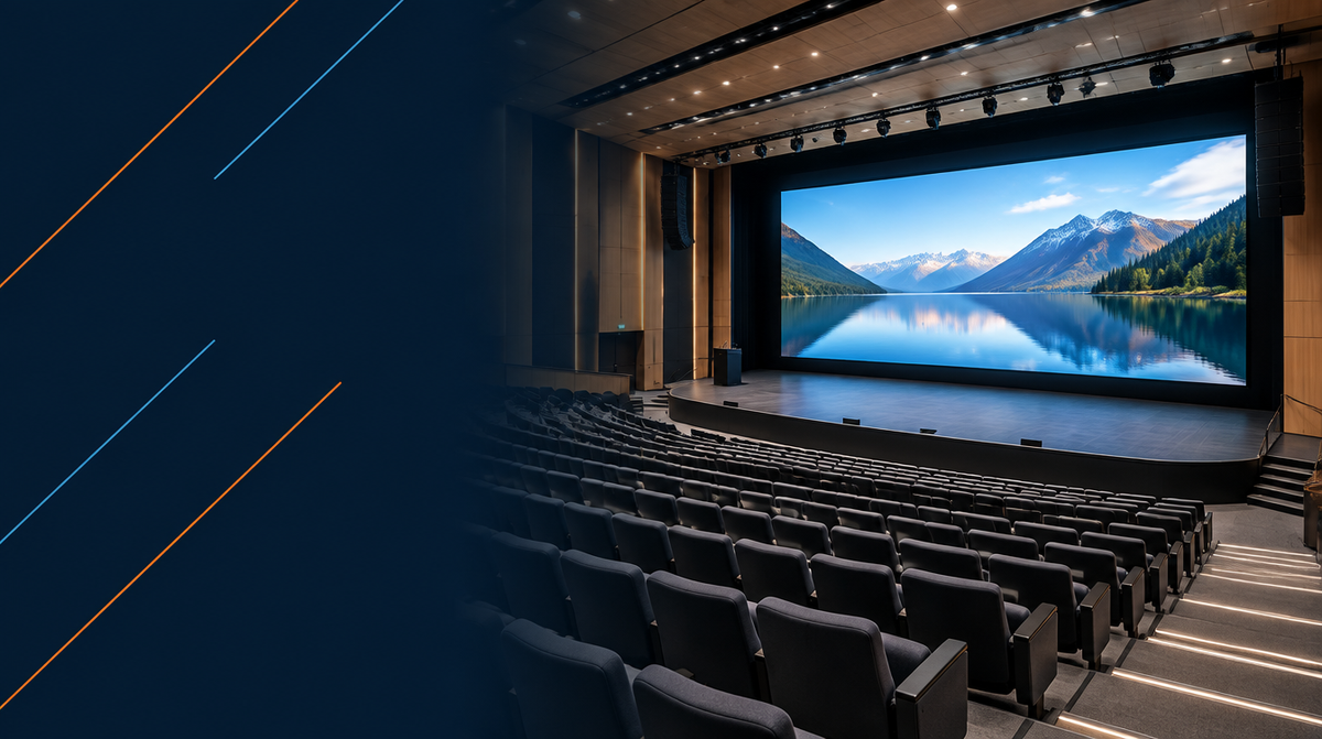 Auditorium Video System Solutions hero banner — Auditorium Video Systems for Corporate AV's professional AV integration services across India