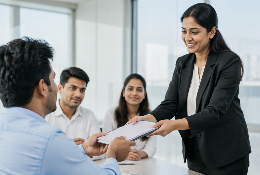AV trainer providing refresher training and support materials in India