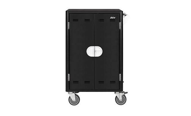 AVer C30u 30-Device Charging and Sync Cart for Tablets and Laptops - front view