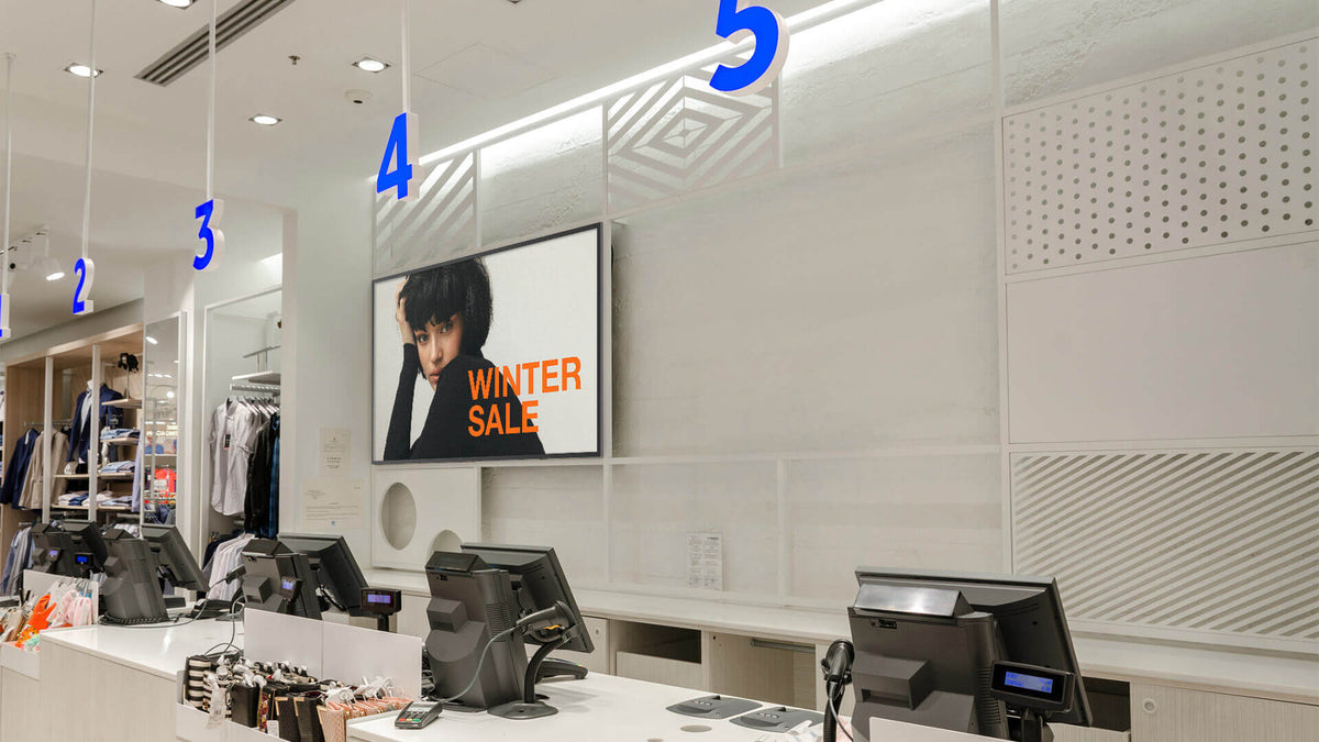 Avocor AVB-7510 75-inch 4K commercial display for always-on environments - in use 2